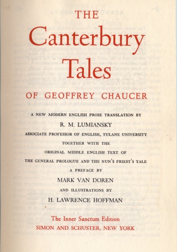 Canterbury Tales of Geoffrey Chaucer, The | Robbins Library Digital ...