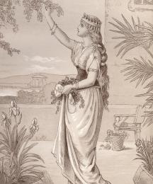 Emelye, the Queen's Sister, in the Palace Garden