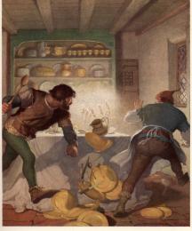 Little John Fights with the Cook in the Sheriff's House