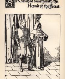 Sir Galahad Cometh with the Hermit of the Forest