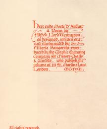 Here ends Morte D'Arthur [Colophon]