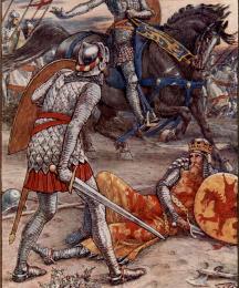 Sir Lancelot Forbids Sir Bors to Slay the King