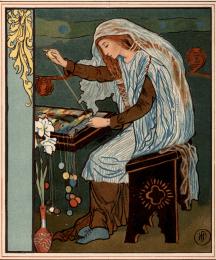 The Lady of Shalott Weaving