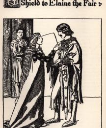 Sir Launcelot Confideth his Shield to Elaine the Fair