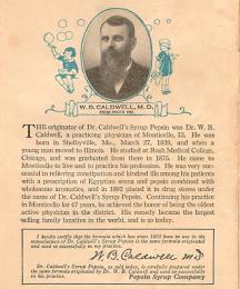 Introductory page with photograph of W.B. Caldwell and decorations.