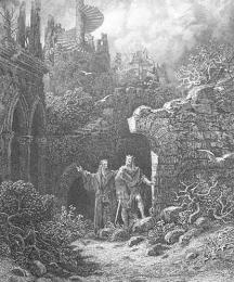 Yniol Shows Prince Geraint His Ruined Castle