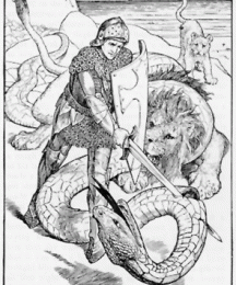 Sir Percivale Slays the Serpent