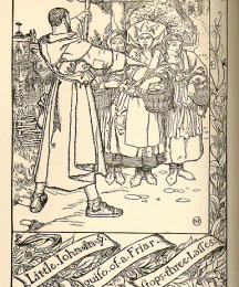 Little John in the Guise of a Friar Stops Three Lasses