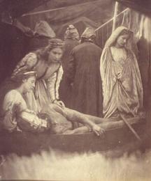 King Arthur Wounded Lying in the Barge