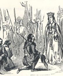 Robin and his Companions Making Obeisance to the Queen, Robin Hood and Queen Katherine