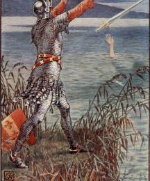 Sir Bedevere Casts the Sword Excalibur into the Lake