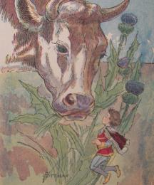Cow Eating Thistle