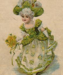 Back cover depicting a young Cinderella 