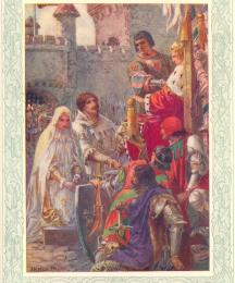 The Lovers appear before King Arthur