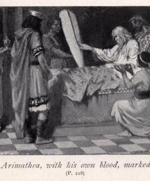 Joseph of Arimathea, with his own blood, marked the cross