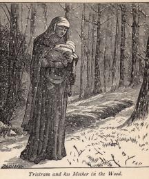 Tristram and His Mother in the Woods
