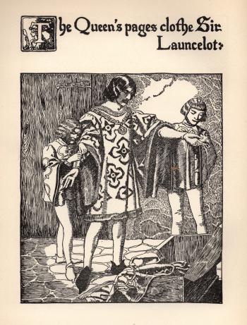 The Queen's Pages Clothe Sir Launcelot