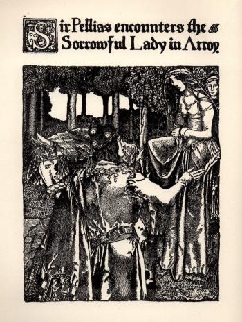 Sir Pellias Encounters the Sorrowful Lady in Arroy