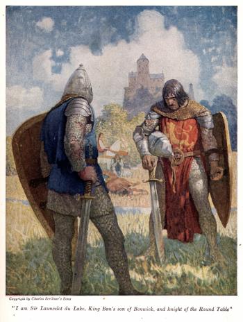 "I am Sir Launcelot du Lake, King Ban's son of Benwick, and knight of the Round Table"
