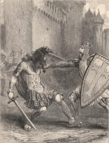 King Arthur Slays Flollo, the Roman Governor 