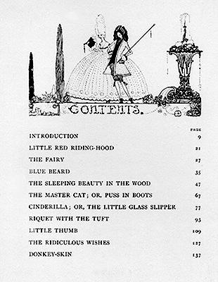 Table of Contents (Perrault)