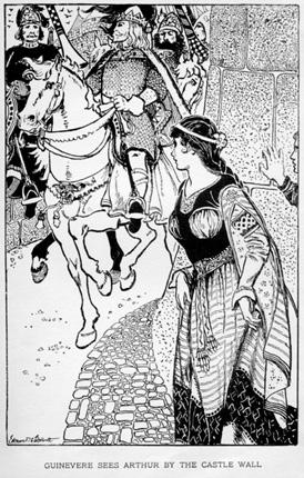 Guinevere Sees Arthur by the Castle Wall