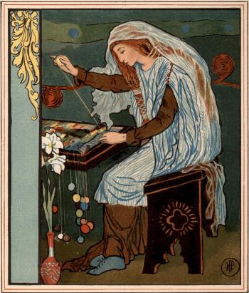 The Lady of Shalott Weaving