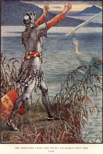 Sir Bedevere Casts the Sword Excalibur into the Lake