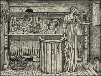 "She had ywoven in a stamin large How she was broght from Athenes in a barge..."