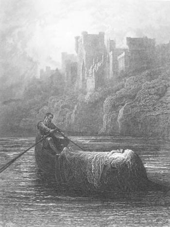 The Body of Elaine on Its Way to King Arthur's Palace