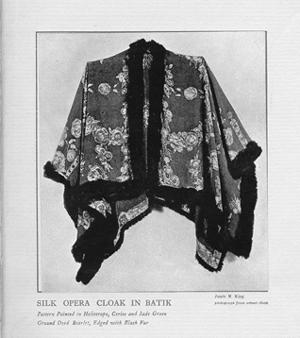 "Silk Opera Cloak in Batik."