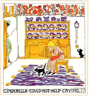 "Frontispiece: Cinderella could not help crying."