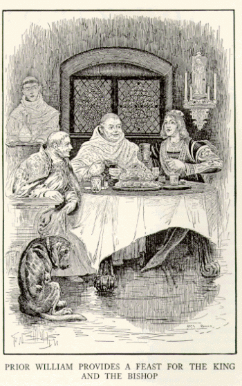 Prior William Provides a Feast for the King and the Bishop