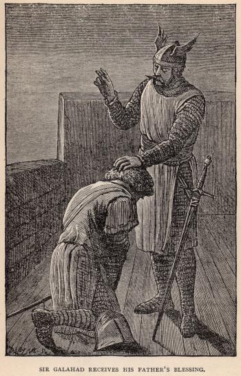 Sir Galahad Receives his Father's Blessing