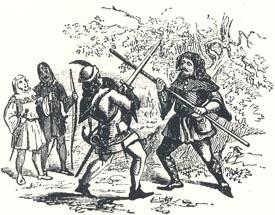 Robin Hood and the Beggar Fighting, Headpiece to "Robin Hood and the Beggar"