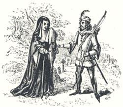 The Widow Importuning Robin Hood, Headpiece to "Robin Hood Rescuing the Widow's Three Sons from the Sheriff, When Going to be Executed"