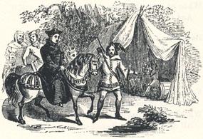 Robin Hood Conducting the King in Disguise to Barnesdale, Headpiece to "The King's Disguise, and Friendship with Robin Hood"