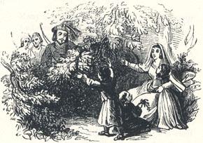 Cloudeslie's Return to His Wife, Headpiece to the Third Fit of "Adam Bell, Clym of the Clough, and Wyllyam of Cloudeslie"