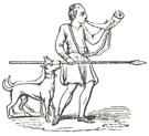 Huntsman and his Dog, Tailpiece to "The Song of Robin Hood and His Huntes-Men"